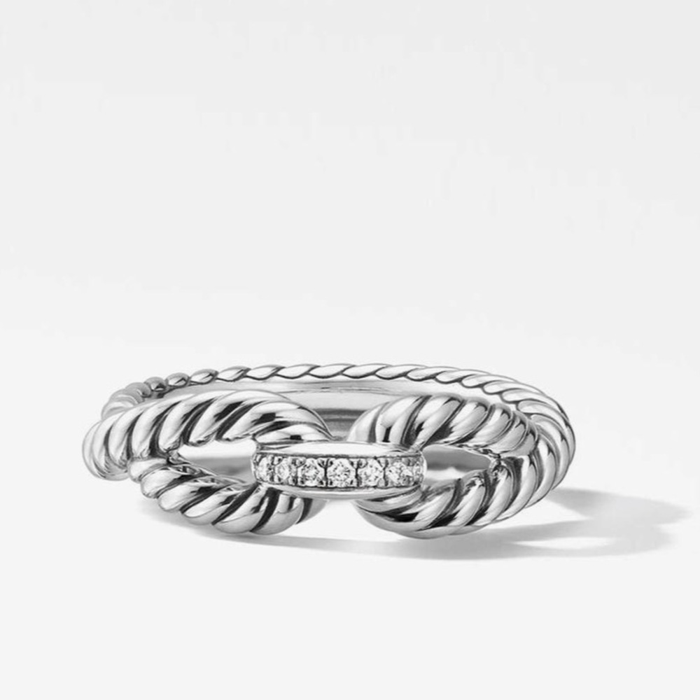 DAVID YURMAN cable loop with diamonds ring
